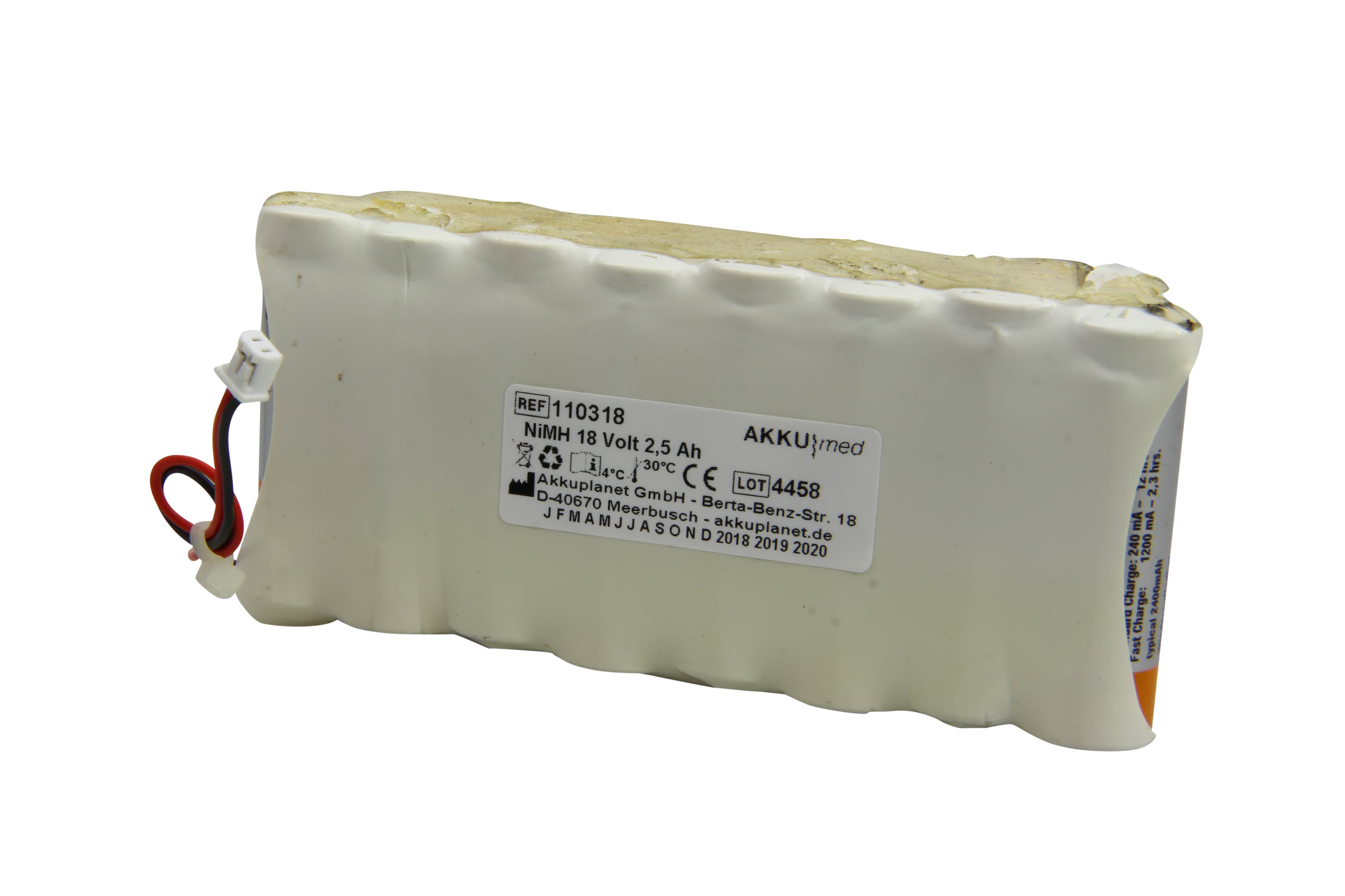 Batterie NiMH pour aspirateur Atmos Wound S 041 18 V 2,5 Ah conforme aux normes CE