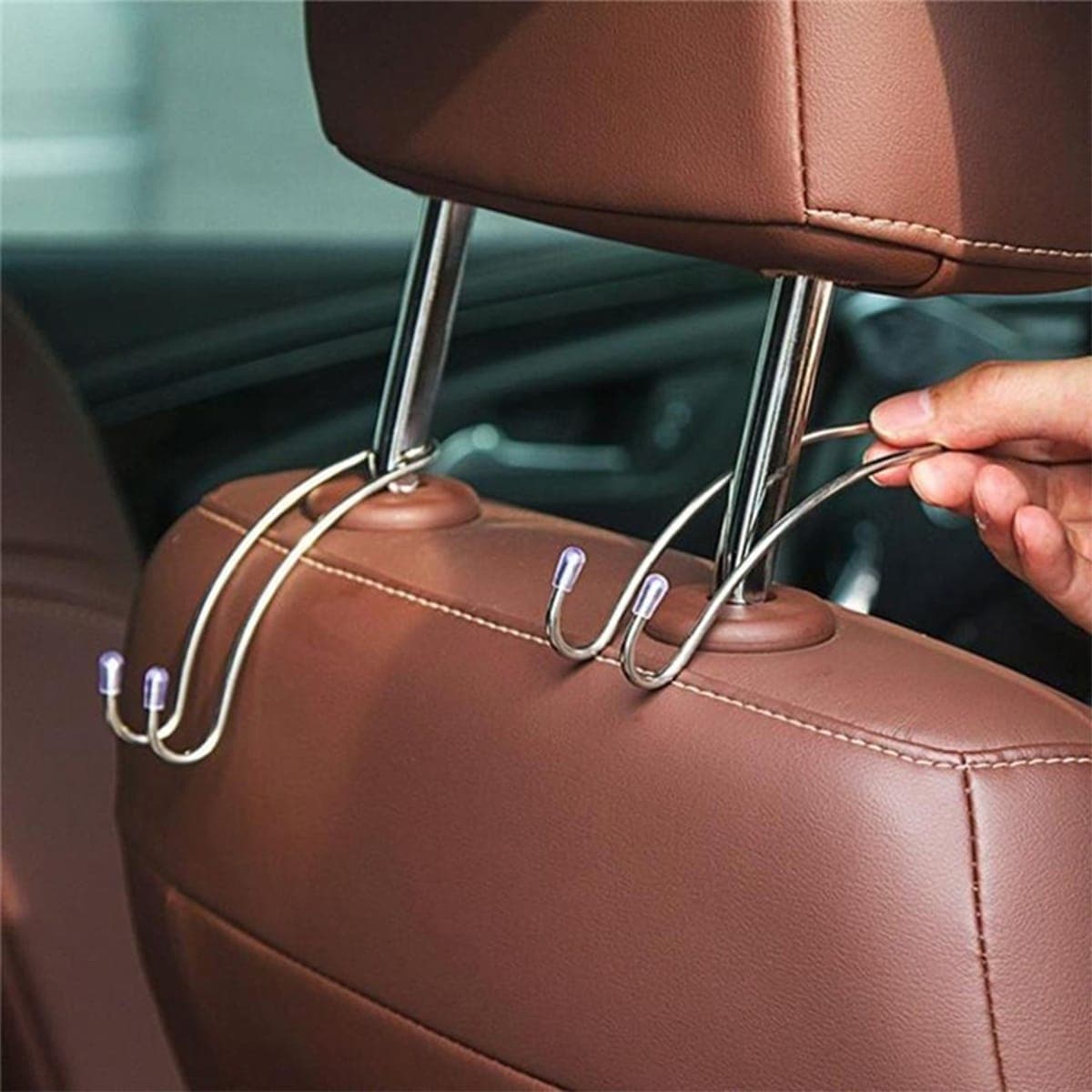 2 Pièces Crochet De Siège De Voiture Auto Caché Crochets De Repose-tête Arrière Pour Sac À Main Sac De Magasinage Manteau De Rangement Crochet