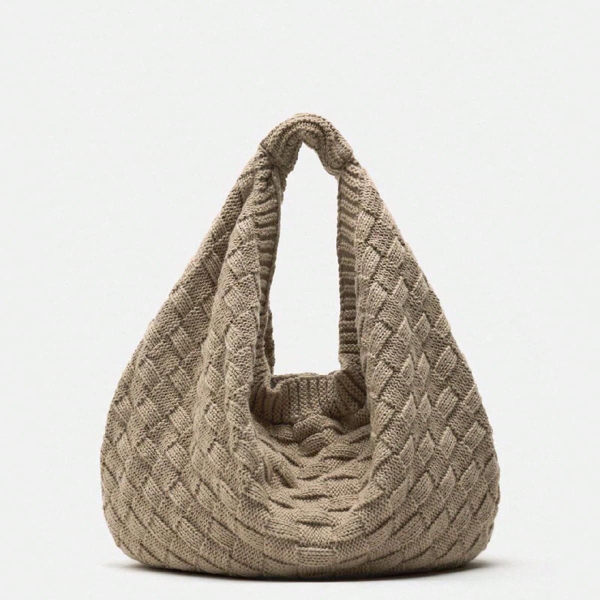 Sac À Bandoulière Artistique En Crochet Pour Femmes, Sac À Main Tissé Simple Avec Grande Capacité Comme Sac De Magasinage