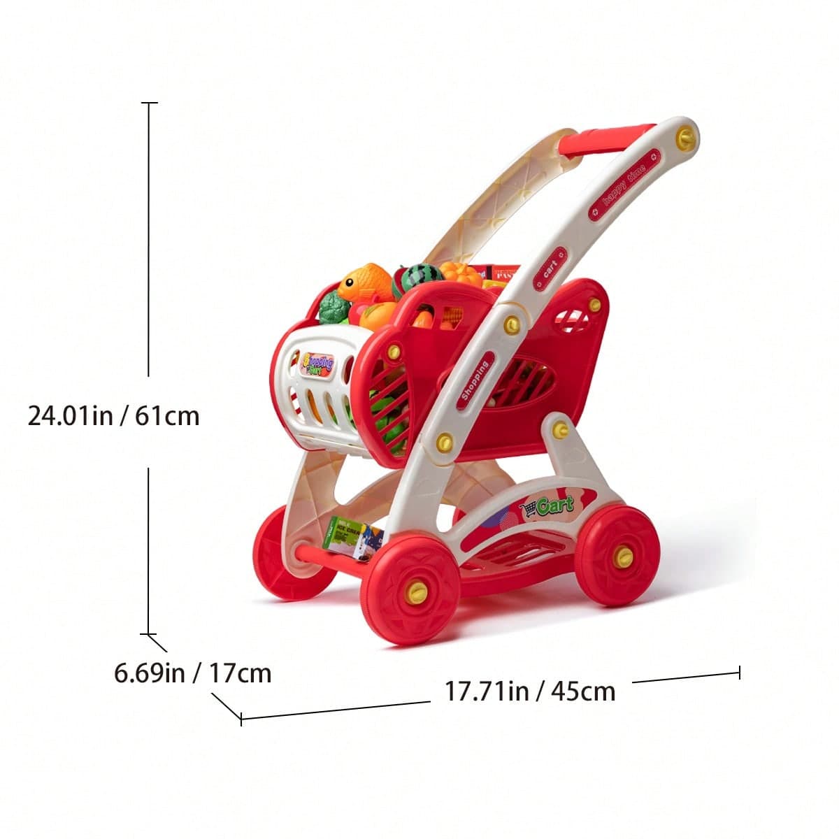 Jeu d\"enfants Chariot de magasinage interactif parent-enfant, jouets de cuisine de supermarché Fruits et légumes, Exercice éducatif pour